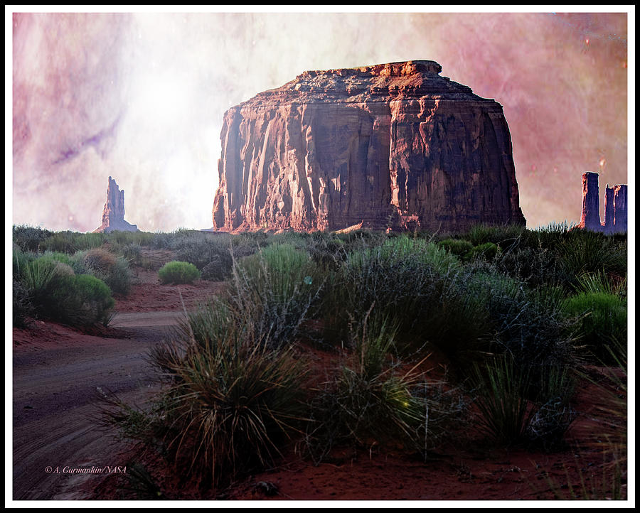 Monument Valley Butte, Fantasy Sunset Photograph by A Macarthur Gurmankin