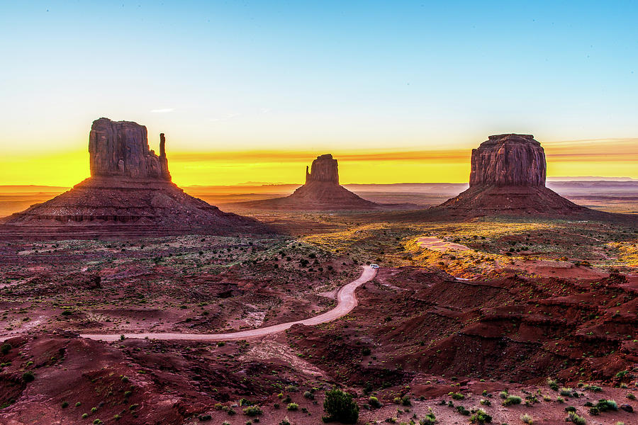 Monument Valley - Dawn color Photograph by Hisao Mogi