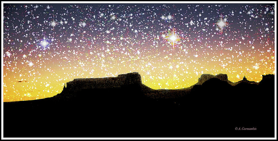Monument Valley, Fantasy Starry Night Photograph by A Macarthur Gurmankin
