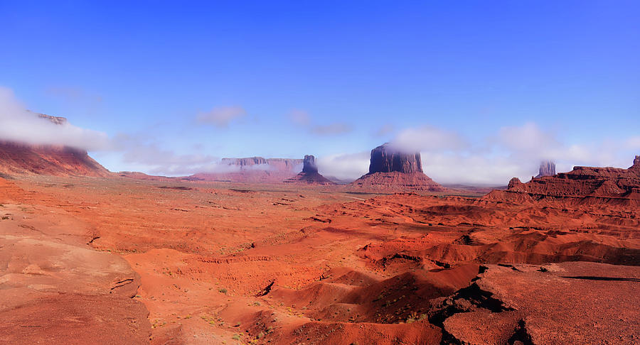 Monument Valley In The Fog Pan 10 Photograph by Thomas Woolworth