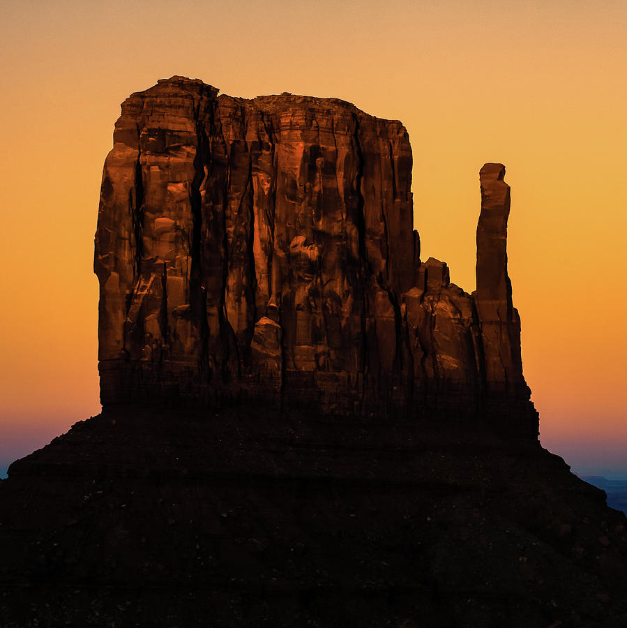 Landscape Photograph - Monument Valley Mitten Utah Arizona - Orange Light by Gregory Ballos