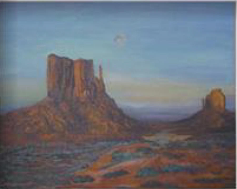 Monument Valley Moon Painting by Harvey Copeland | Fine Art America