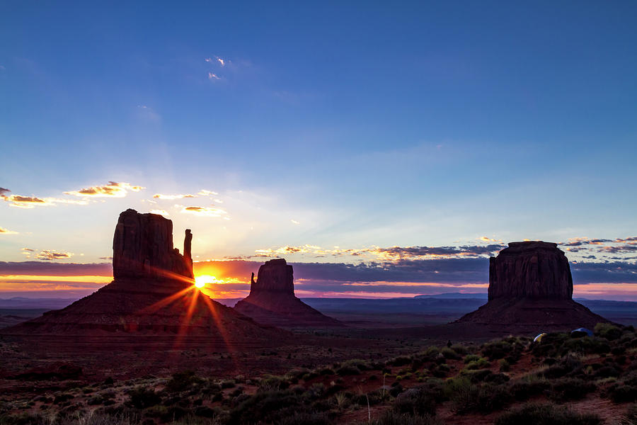 Monument Valley Navajo Tribal Park Sunrise Photograph by Teri Virbickis
