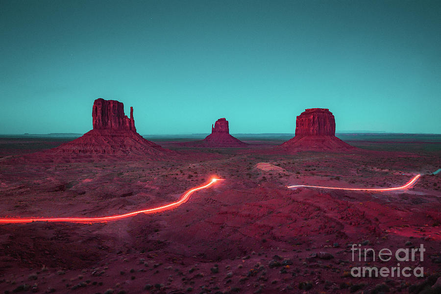 Monument Valley Night Driving Photograph by JR Photography