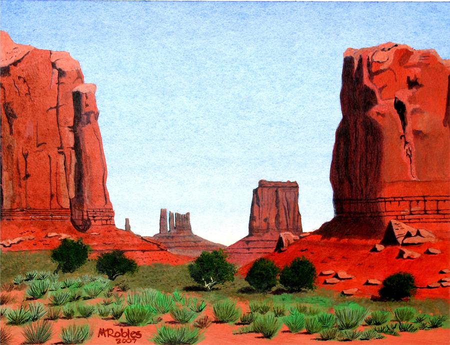Monument Valley North Window Painting by Mike Robles