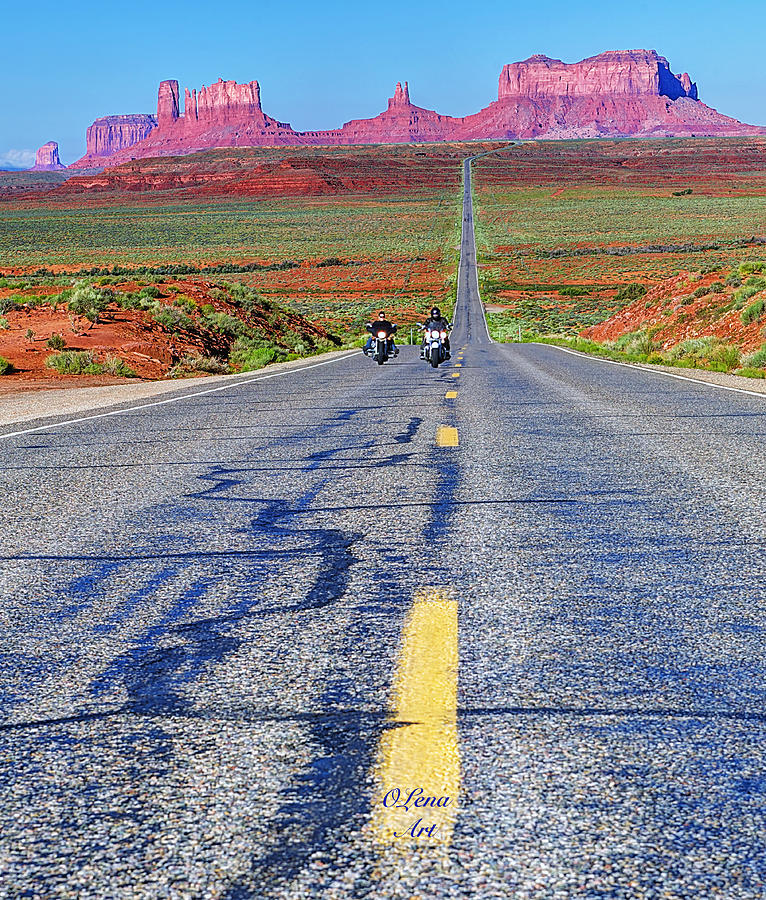 Monument Valley Photograph by Lena Owens - OLena Art Vibrant Palette Knife and Graphic Design