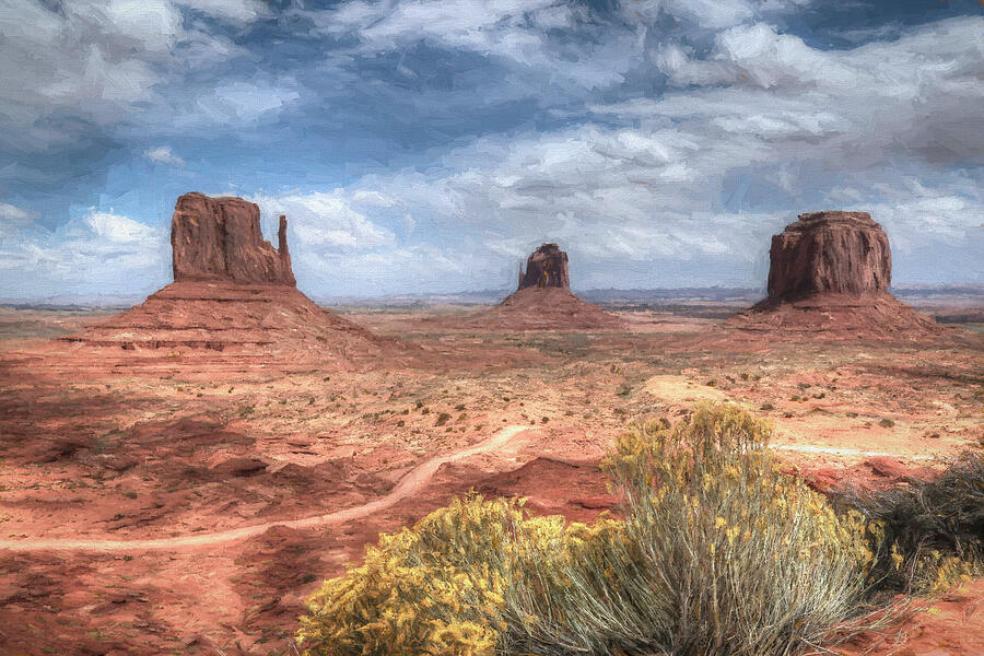 Monument Valley - Painterly Photograph by Donna Kennedy