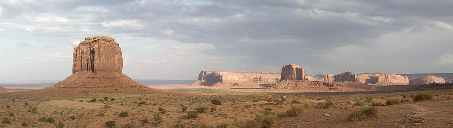 Sunset Photograph - Monument Valley Panorama by Mike Irwin