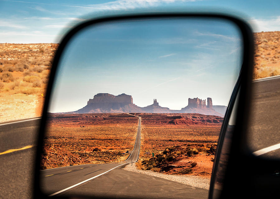 Monument Valley Rearview Mirror by Heather Goodloe