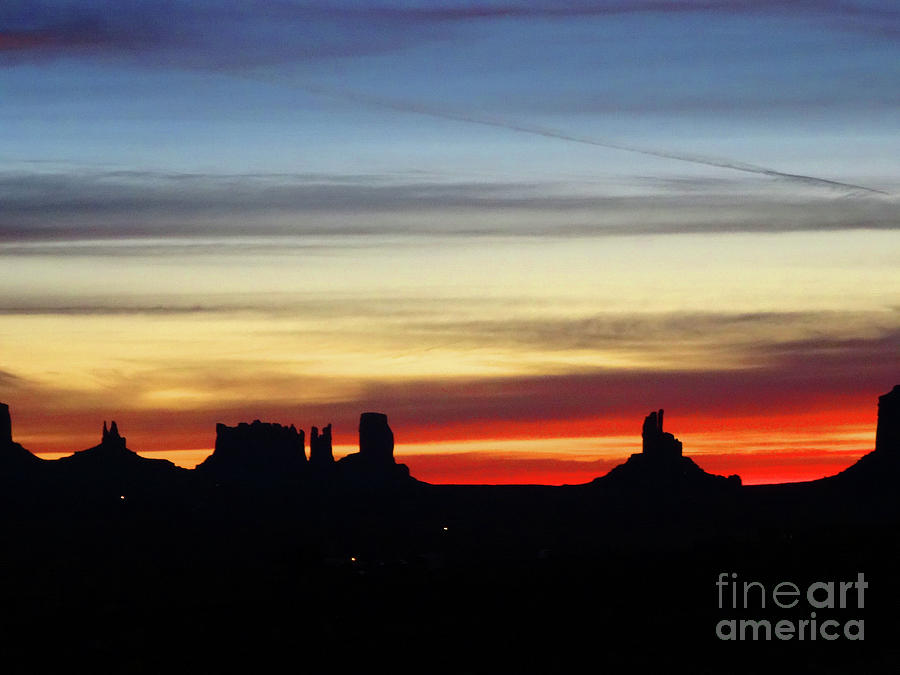 Monument Valley Silhouette Photograph by Eunice Warfel