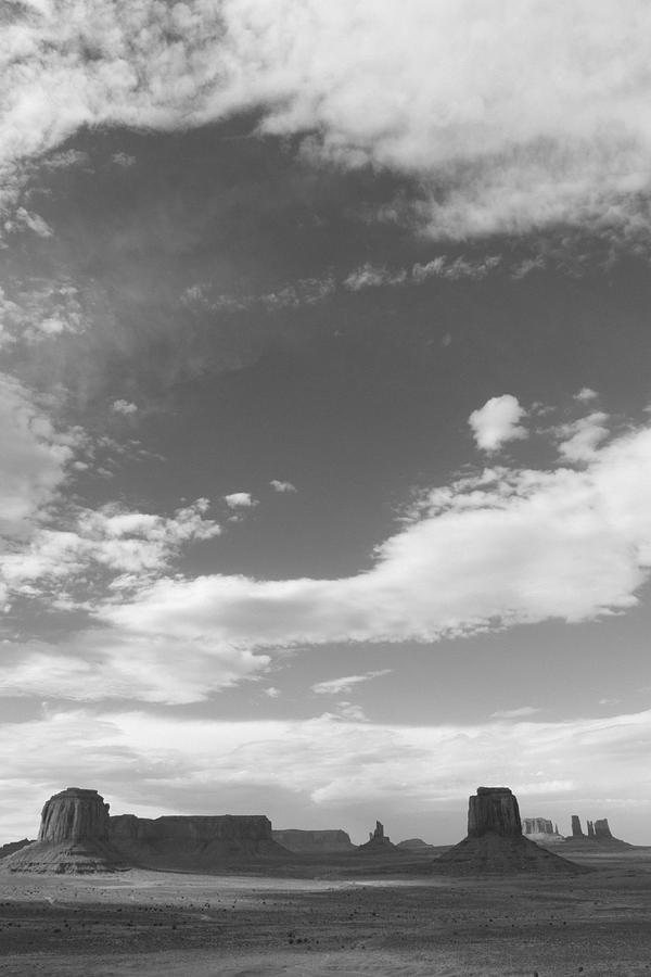 Black And White Photograph - Monument Valley Sky by Troy Montemayor