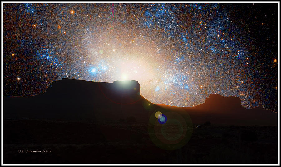 Monument Valley Starry Night Fantasy Photograph by A Macarthur Gurmankin