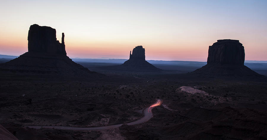 Monument Valley Sunrise panorama Photograph by Dave Dilli