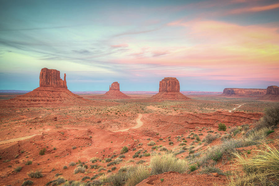 Monument Valley Sunset Photograph by Ray Devlin