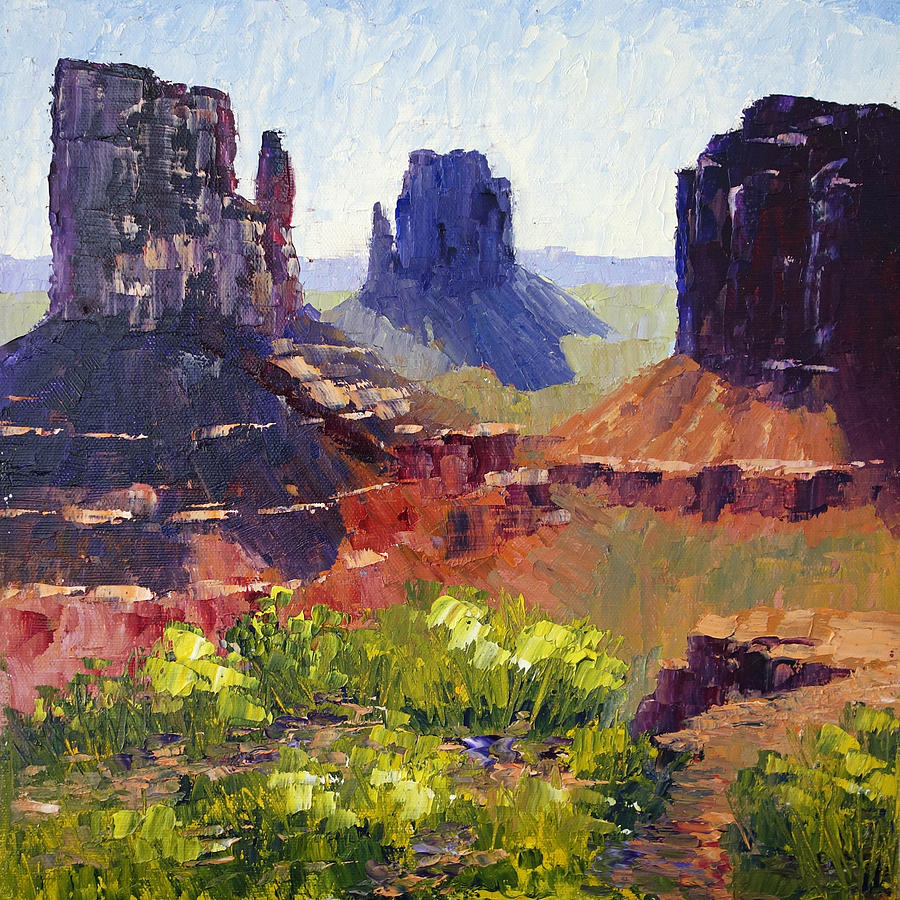 Monument Valley View Painting by Terry  Chacon