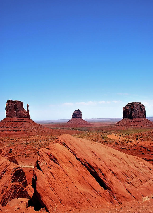 Monument Valley With Blue Skies Photograph
