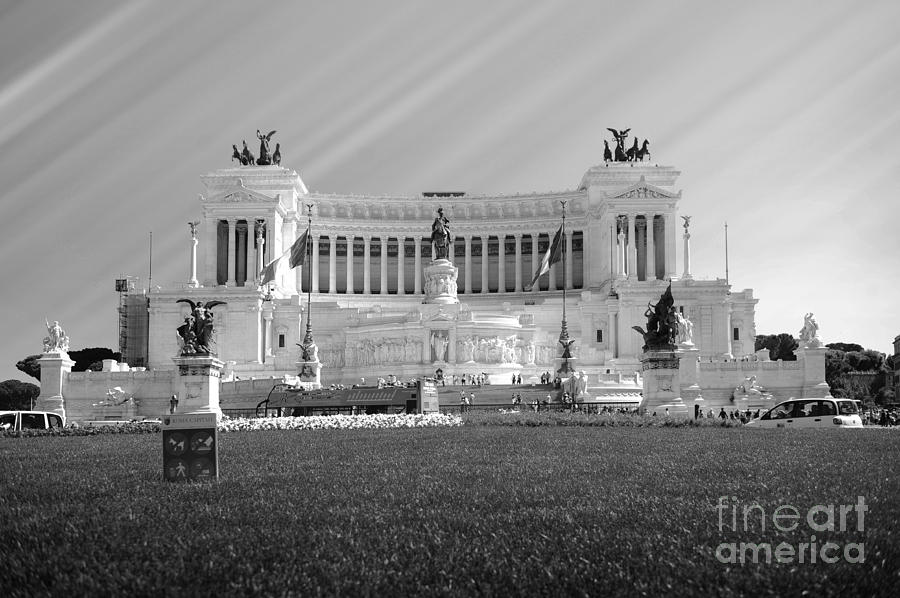 Black And White Photograph - Monumental architecture in Rome by Stefano Senise