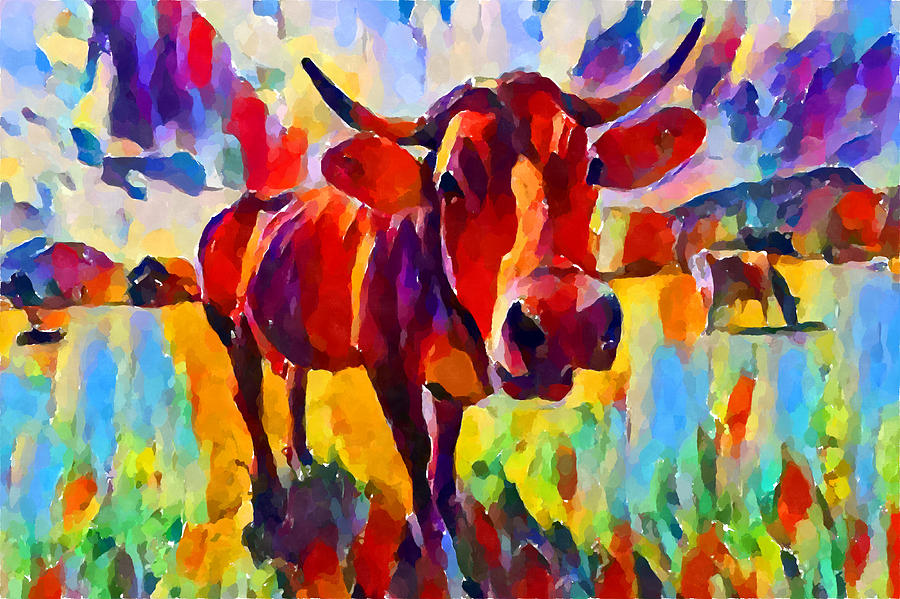 Moo Cow Painting by Chris Butler