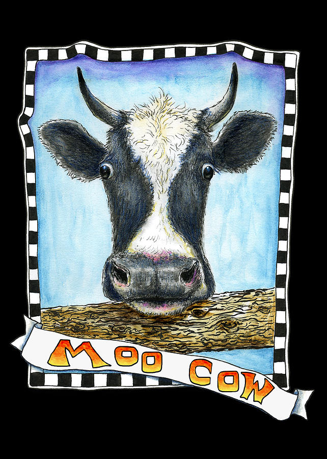 Moo Cow in Black by Retta Stephenson Moo Cow in Black by Retta Stephenson