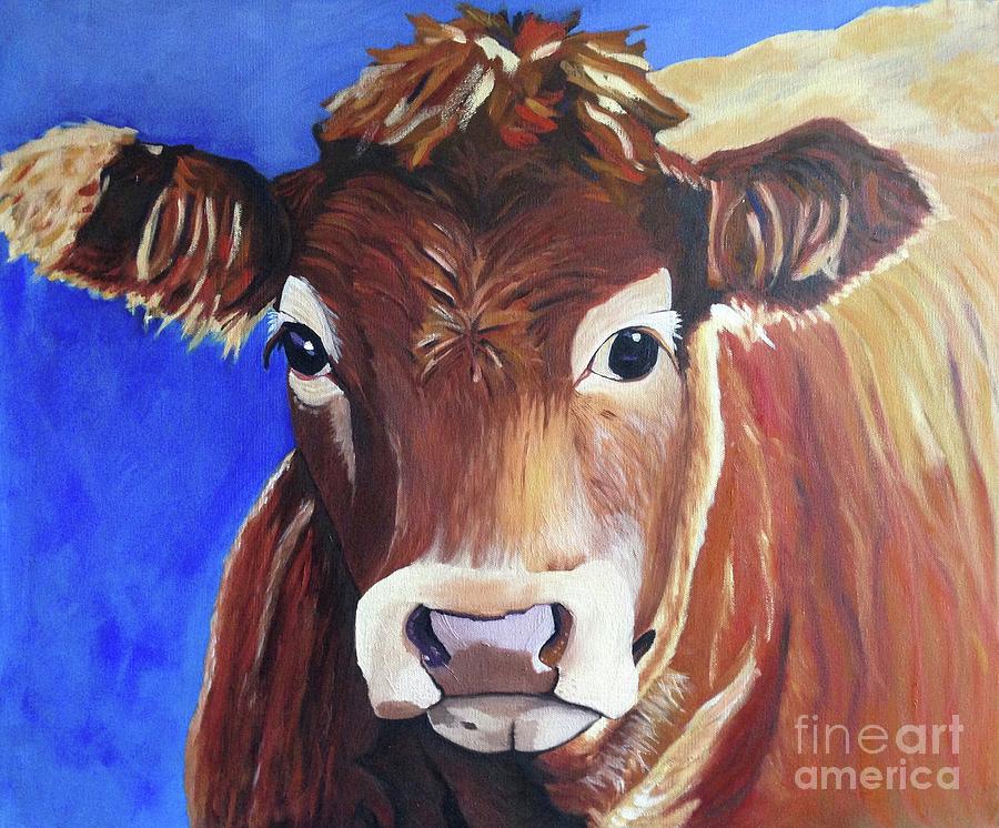Moo Painting by Jennefer Chaudhry