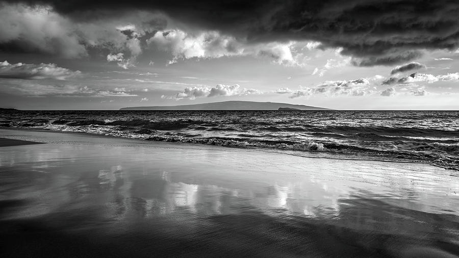 Black And White Photograph - Moody Beach by Pierre Leclerc Photography