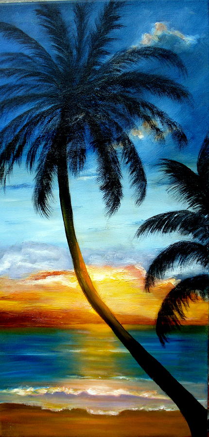 Moody Blues Sunset SOLD Painting by Susan Dehlinger