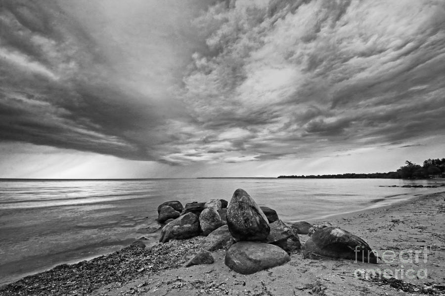 Moody Lake Before Rain Storm Photograph by Charline Xia