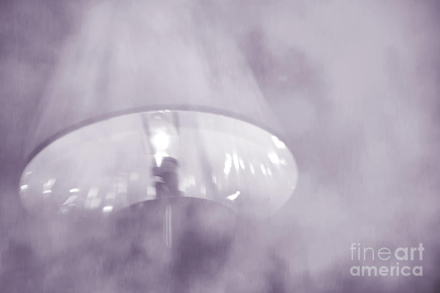 Lamp Photograph - Moody Light- lavender  by Darla Wood