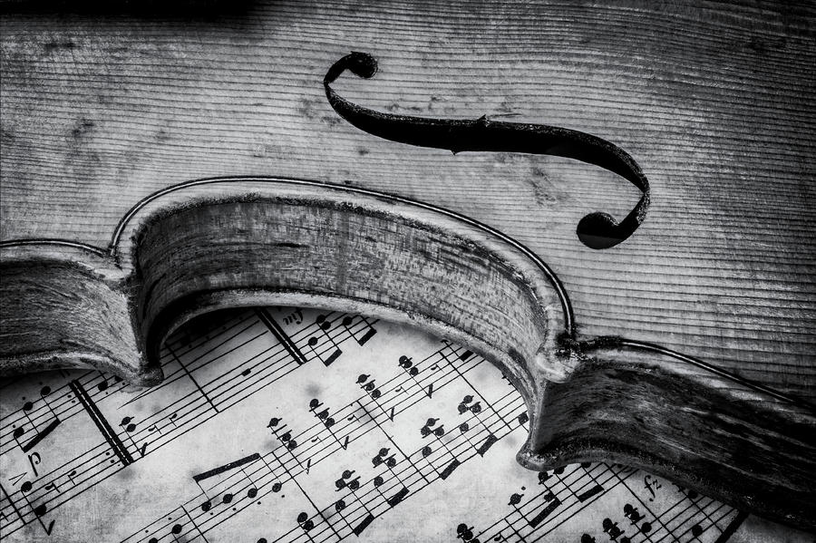 Moody Old Worn Violin Photograph by Garry Gay