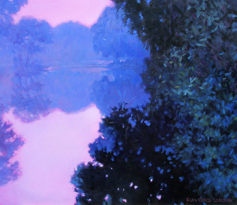 Claude Monet Painting - Moody River by Kevin Leveque
