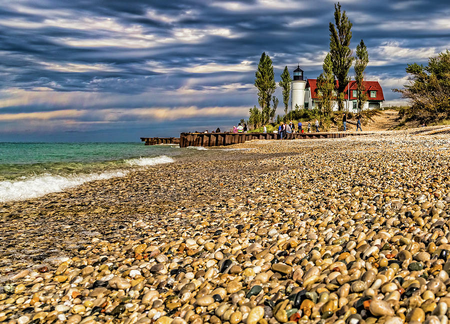 Moody Skies over Point Betsie Photograph by Joe Holley