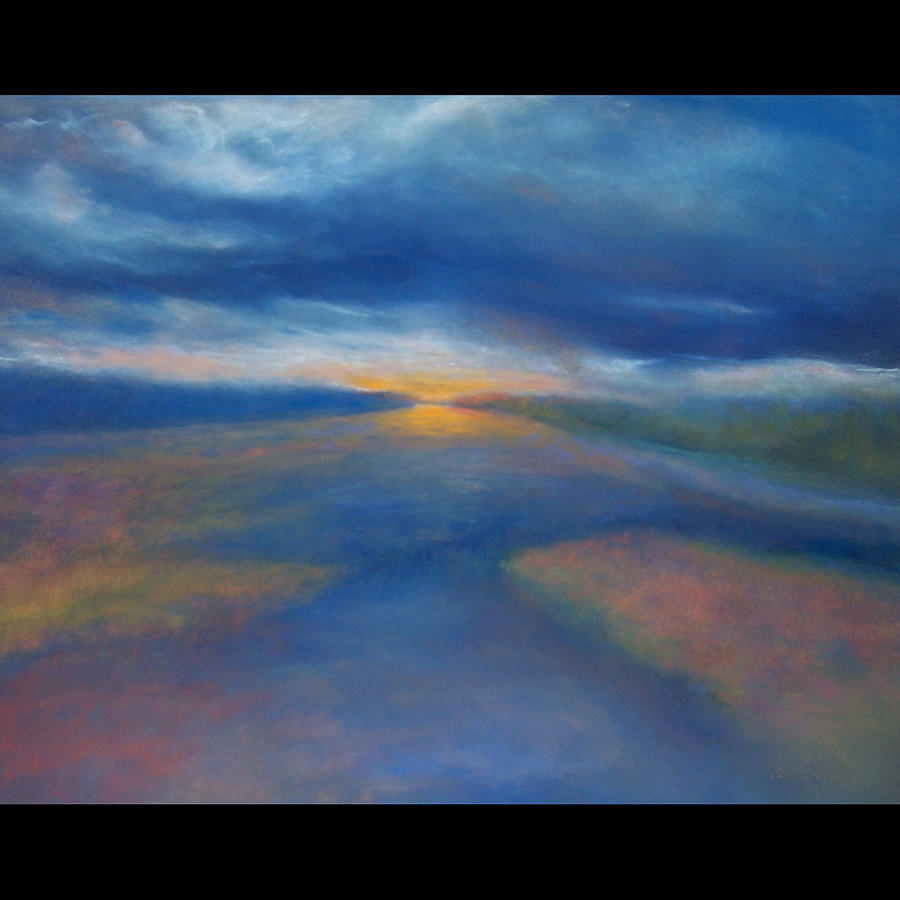 Moody Sunset Pastel by Jackie Bush-Turner