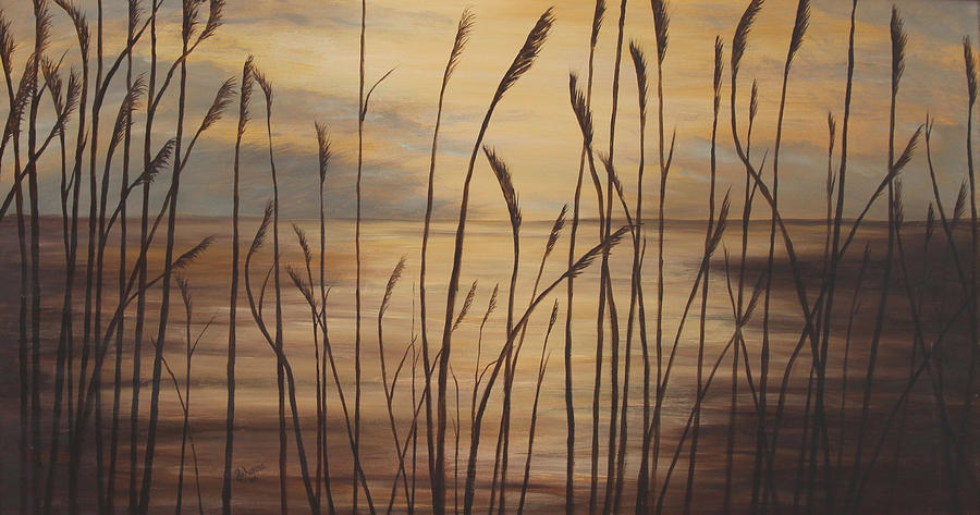 Moody Sunset Painting by Johanna Lerwick