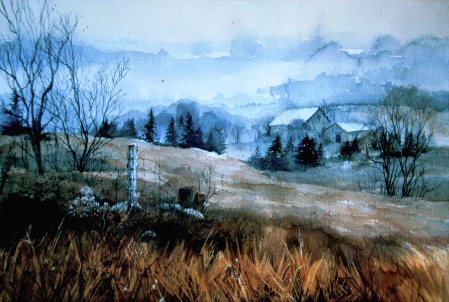 Moody Valley Painting by Hanne Lore Koehler