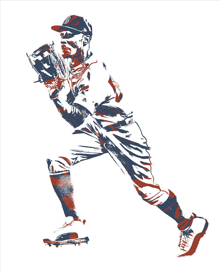 Mookie Betts Boston Red Sox Pixel Art 10 Mixed Media by Joe Hamilton