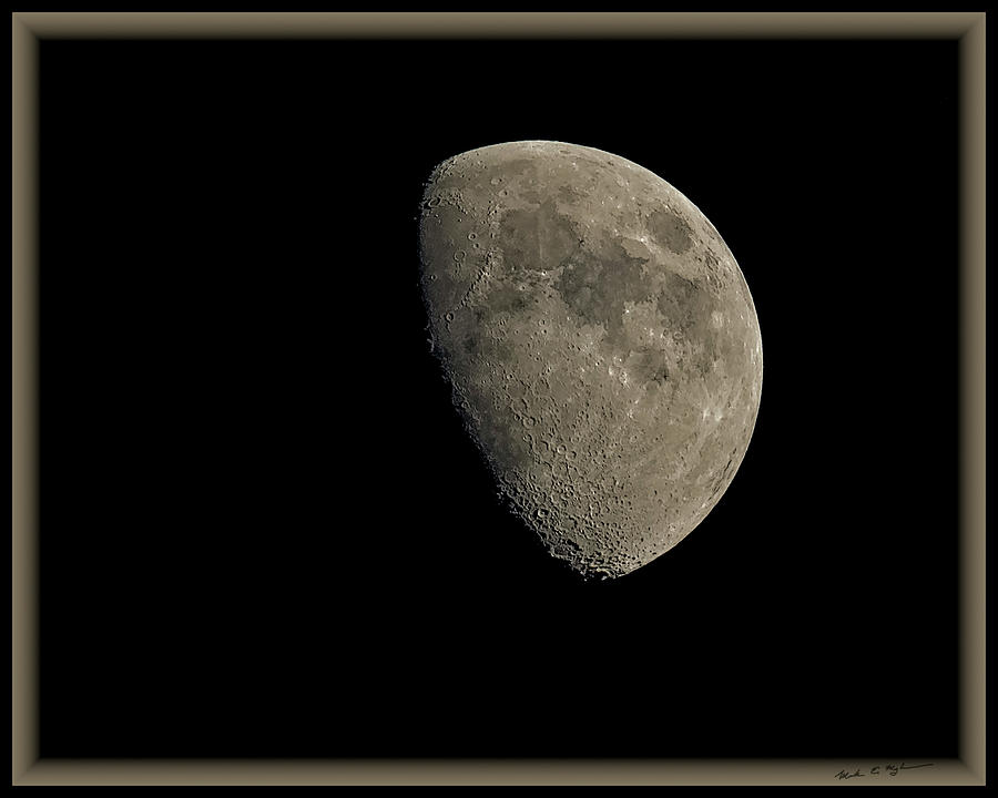 Nature Photograph - Moon 67 Percent fr24 by Mark Myhaver