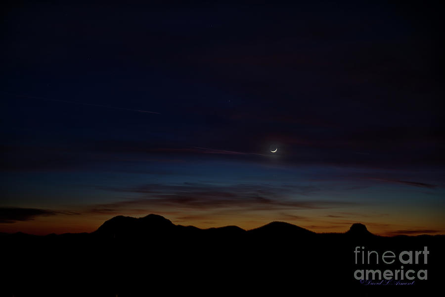 Moon and Afterglow  Photograph by David Arment