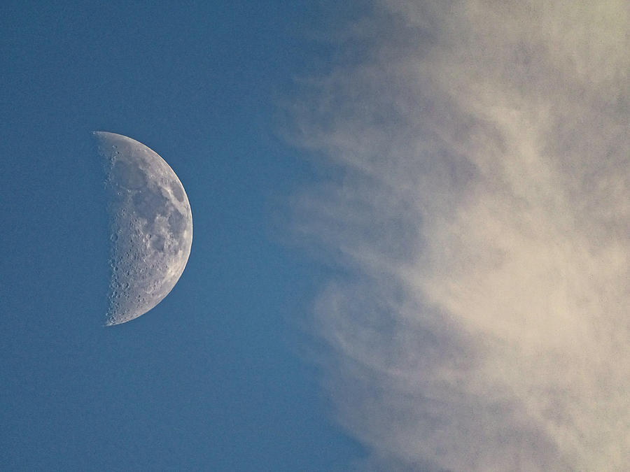 Moon and Clouds Photograph by Hartmut Knisel