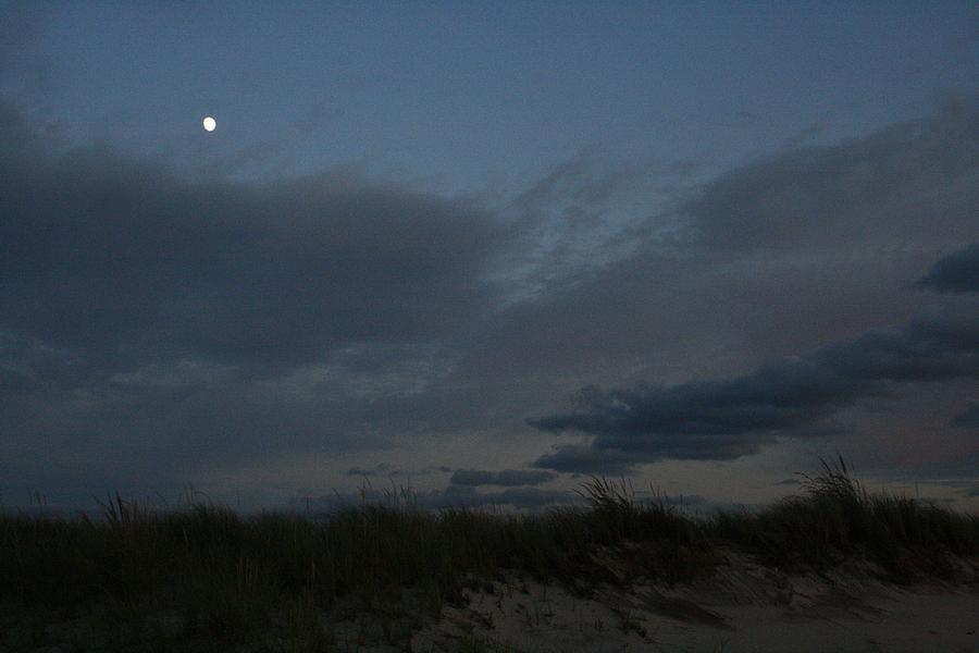 Moon and Dune Photograph by Christopher J Kirby
