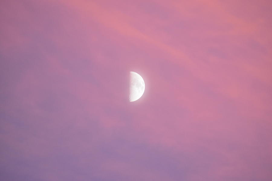 Sunset Photograph - Moon At Sunset by Steve Hayeslip