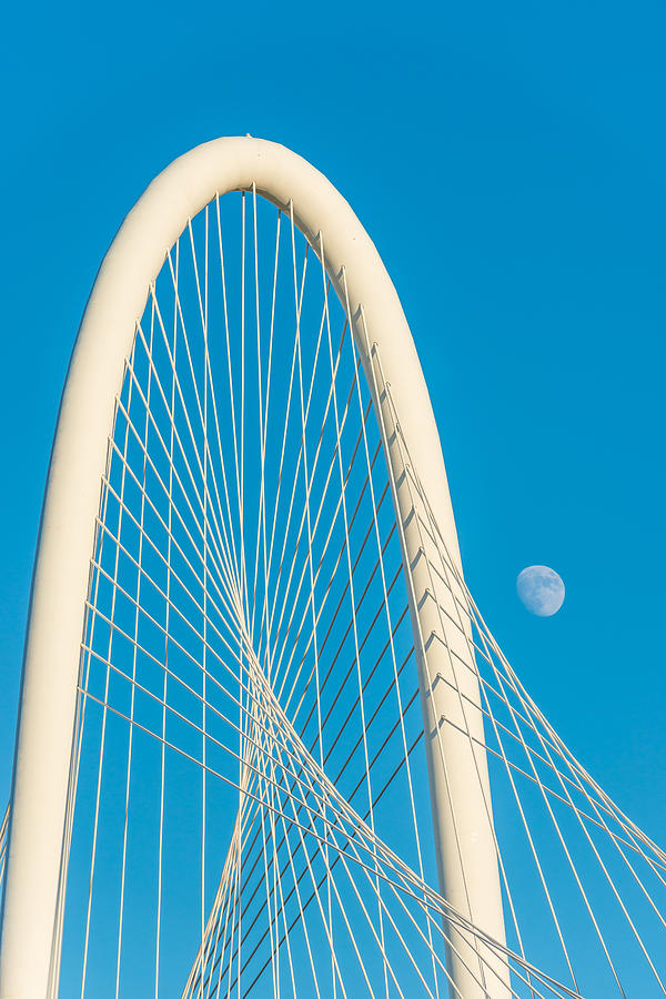 Dallas Photograph - Moon at the Hunt Bridge by Bee Creek Photography - Tod and Cynthia