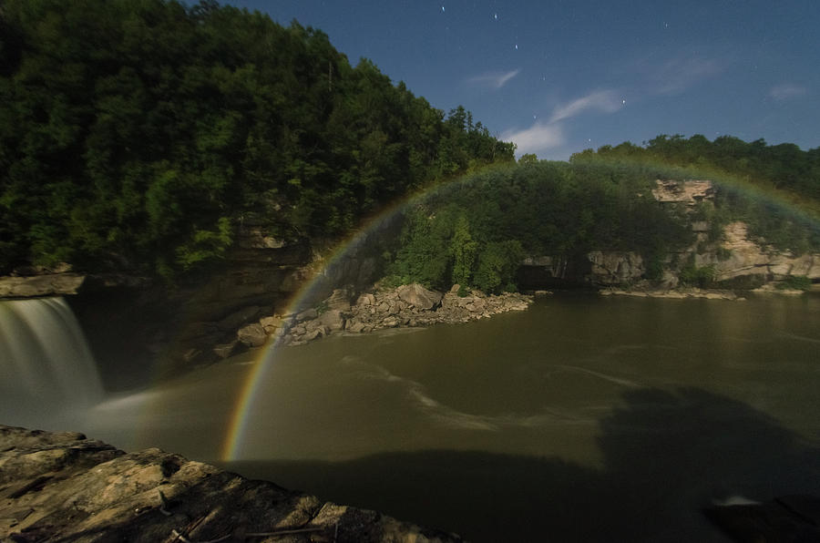 Moon Bow at Cumberland Falls Kentucky Photograph by Ina Kratzsch