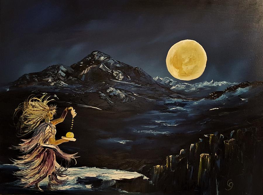 Moon Dance                 1.2018 Painting by Cheryl Nancy Ann Gordon