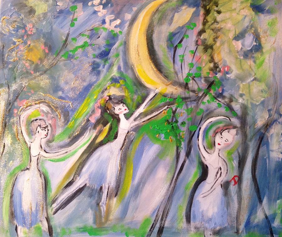 Ballet Painting - Moon Dance  by Judith Desrosiers
