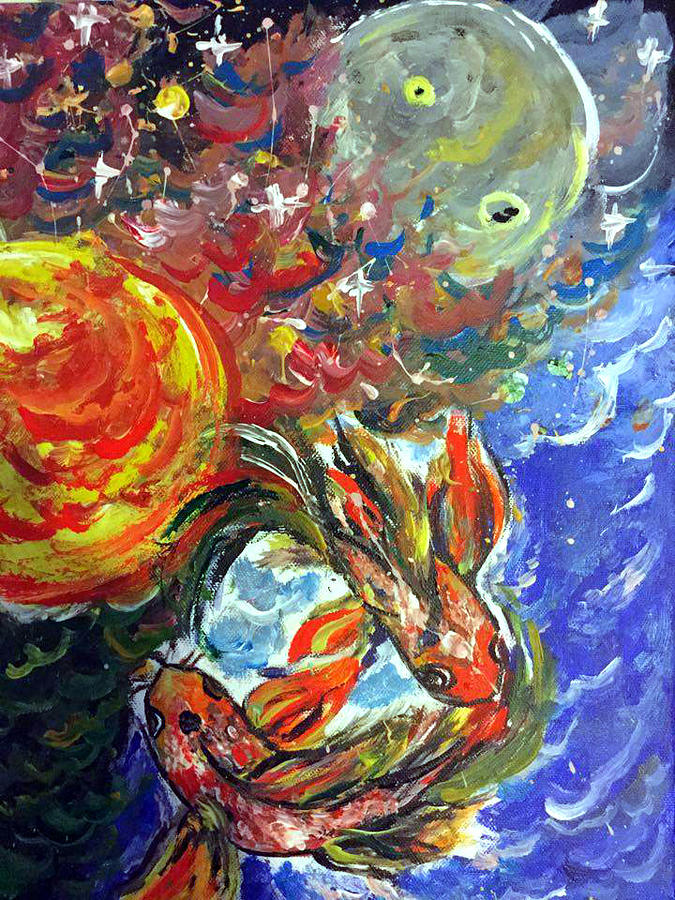 Moon Eclipse Painting by Ena Zoretic Moon Eclipse Painting by Ena Zoretic