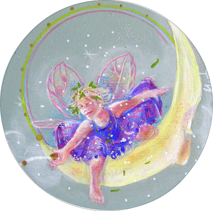 Moon Fairy Painting by Gertrude Palmer