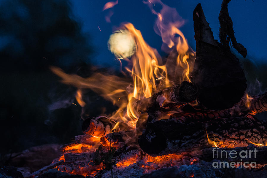 Nature Photograph - Moon Fire by Cheryl Baxter