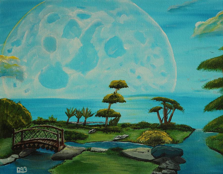 Moon Garden Painting by David Bigelow