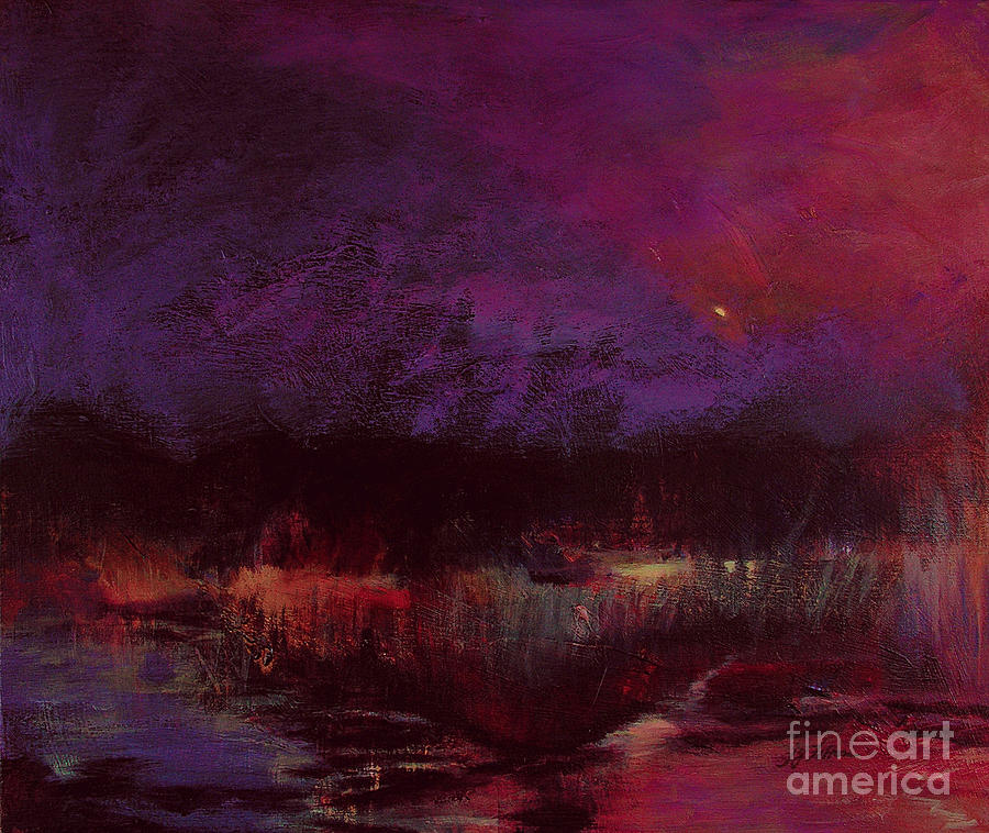 Impressionism Painting - Moon Glow 5-6-11 julianne felton by Julianne Felton