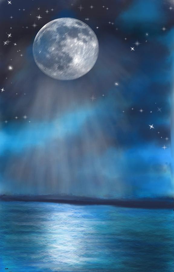 Moon Glow Digital Art by Kathleen Hromada